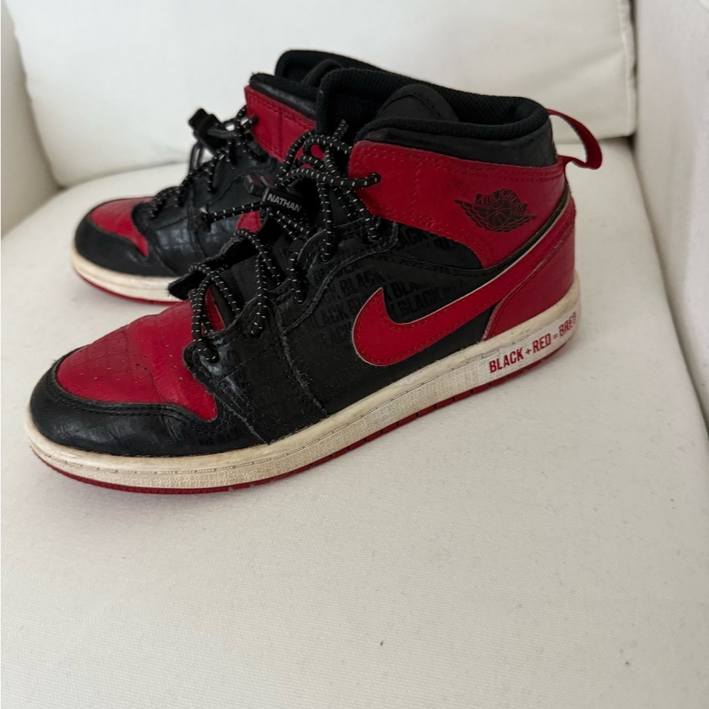 Jordan Black and Red Sneakers